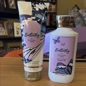 Bath & Body Works Butterfly Body Cream and Shower Gel Set